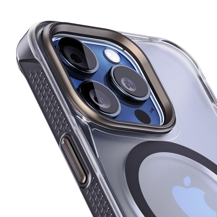REBEL Clear Case for iPhone 15 Pro Frosted Series Gen5 Strong MagSafe Compatible Grip Sides Translucent Matte Texture Pr