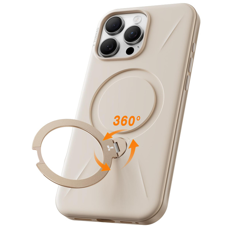 TORRAS 360Spin Stand for iPhone 16 Pro Case 63 inch Fit for Magsafe Hard PC MilSTD Protective ScratchResistant Case for