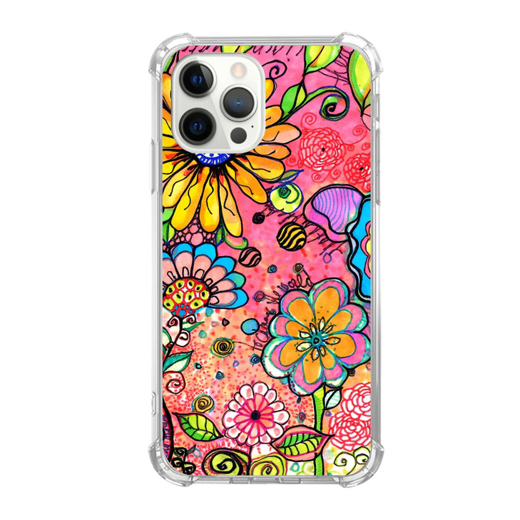 Rewput The Lover Skull Tarot Card Phone Case for iPhone 16 Pro Max Cool Black Skeleton with Flower Floral Cover for Wome
