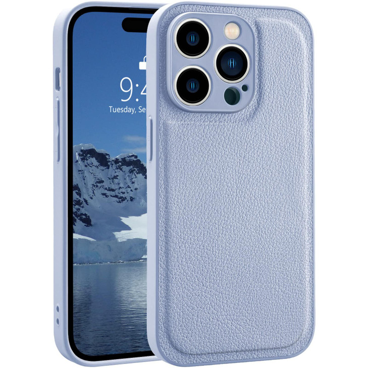 MAYCARI Compatible with iPhone 16 Pro Max Leather Phone Case for Women Solid Luxury Case Classic Design Shockproof Slim