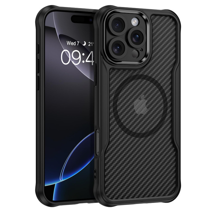 BENTOBEN Carbon Fiber for iPhone 16 Pro Max Case with MagSafe Matte Translucent Magnetic Phone Case iPhone 16 Pro Max Sh