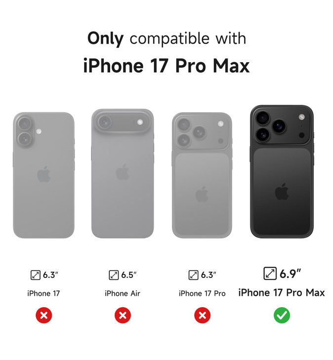 SURITCH for iPhone 17 Pro Max Case with Camera Control Cover Camera Cover and Adjustable Kickstand Compatible with MagSa
