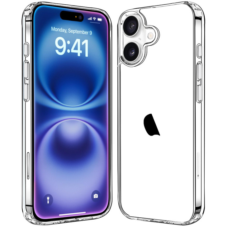 JJGoo Compatiable with iPhone 16 Case Clear Transparent Shockproof Phone Case for iPhone 16 61Inch Slim AntiScratch Hard