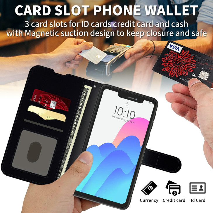 FUYOCWE for iPhone 16 Plus Case Wallet with Card Holder SlotPU Leather Kickstand RFID Blocking Magnetic Snap Flip Cover