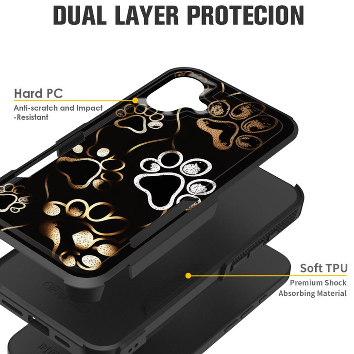 CICPLKSE for iPhone 16 Plus CaseDual Layer Heavy Duty Hybrid Shockproof Hard PC Soft Silicone TPU Bumper Protective Cove