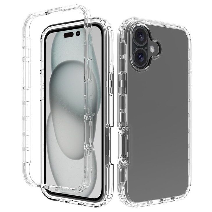 COTDINFOR Case for iPhone 16 Plus Case Clear Crystal Non Yellowing Heavy Duty Soft TPU Dual Layer Bumper Rugged Protecti