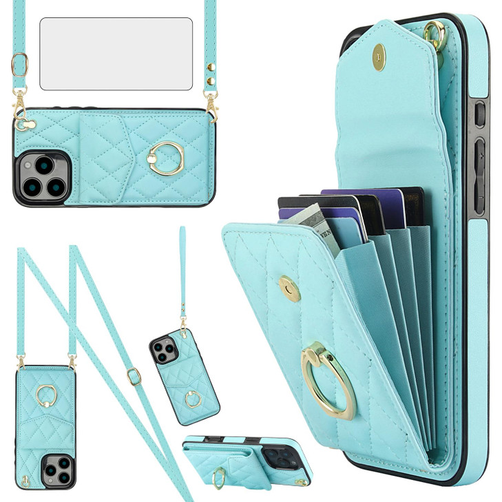 Asuwish Compatible with iPhone 16 Pro 63 inch Wallet Case Tempered Glass Screen Protector and Wrist Strap Ring RFID Bloc