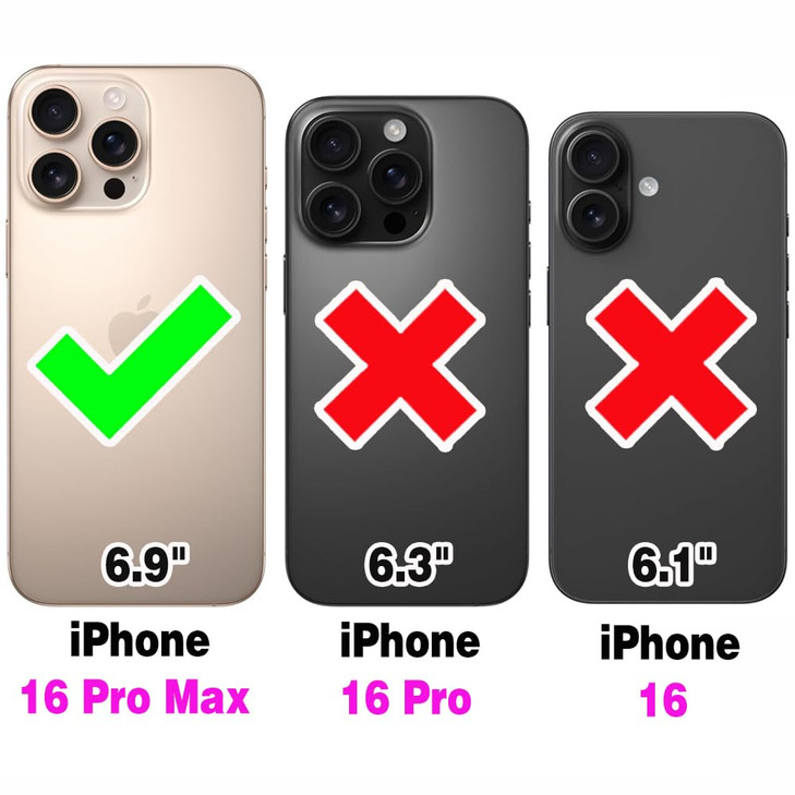 Asuwish Phone Case Compatible with iPhone 16 Pro Max 69 inch Wallet Magnetic Detachable Cell Cover Tempered Glass Screen