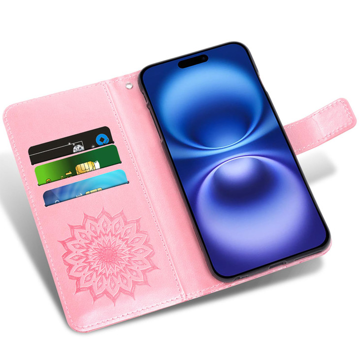 Asuwish Phone Case for iPhone 16 61 inch Wallet with Tempered Glass Screen Protector and Sunflower Leather Slim Flip Cov