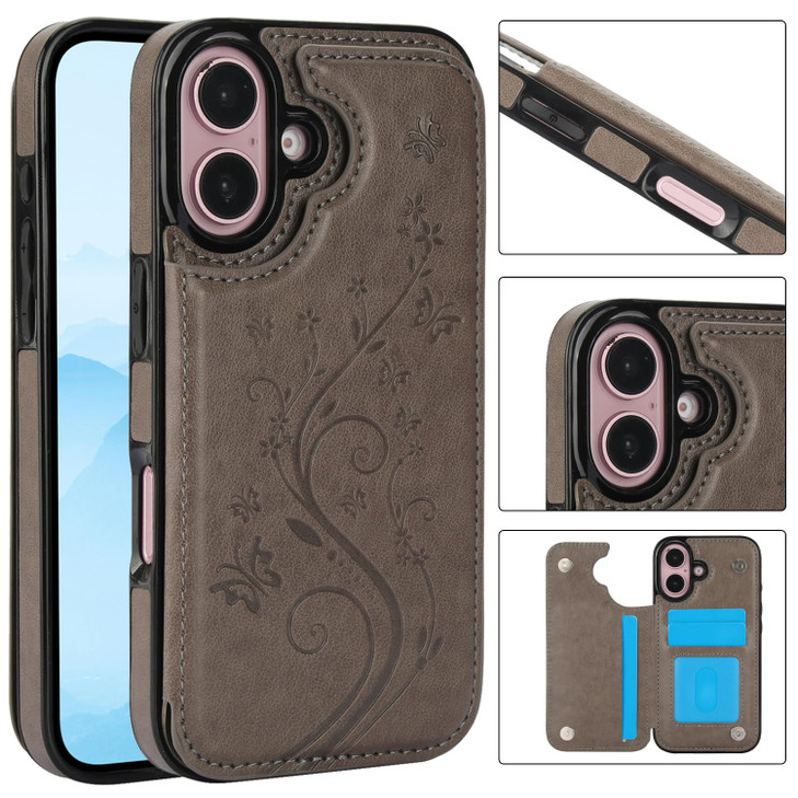 Asuwish Phone Case Compatible with iPhone 16 61 inch with Tempered Glass Screen Protector and Card Holder Wallet Cover S