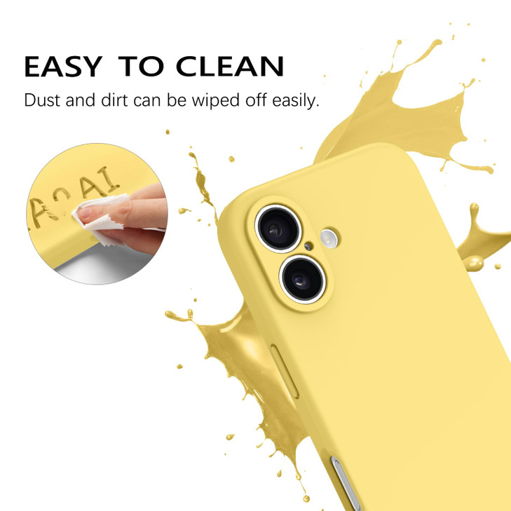 GUAGUA for iPhone 16 Plus Silicone Case Compatible with Magsafe Soft Gel Rubber Microfiber Lining Cushion Texture Cover