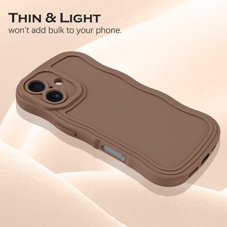 YINLAI Designed for iPhone 16 Plus 67Inch iPhone 16 Plus Phone Case Cute Curly Wave Frame Shape Slim Soft TPU Bumper Wom