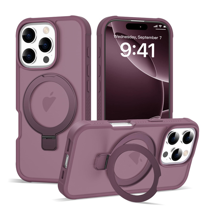 DORAFIN for iPhone 16 Pro Case with Invisible Ring StandMilitary Drop Protection Compatible with MagSafe Matte Transluce