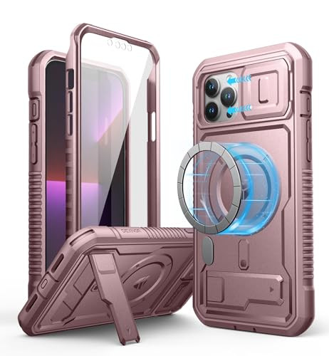 Dexnor for iPhone 13 Pro Max Case with Camera Cover Compatible with MagSafe Builtin Screen Protector HeavyDuty Shockproo