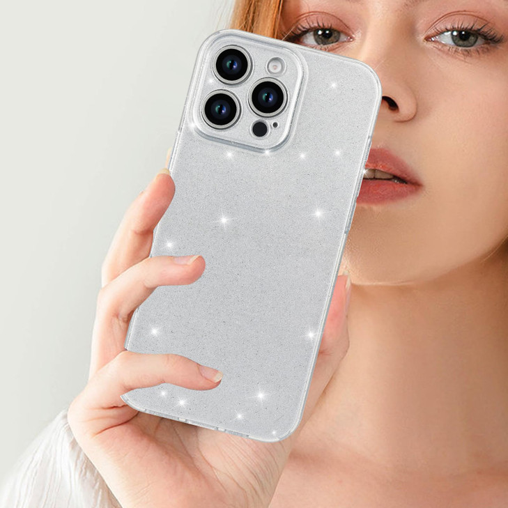 Omio Compatible with iPhone 16 Pro Case Glitter Cute Neon Bright Color Fluorescent Design Slim Shockproof Soft TPU Silic