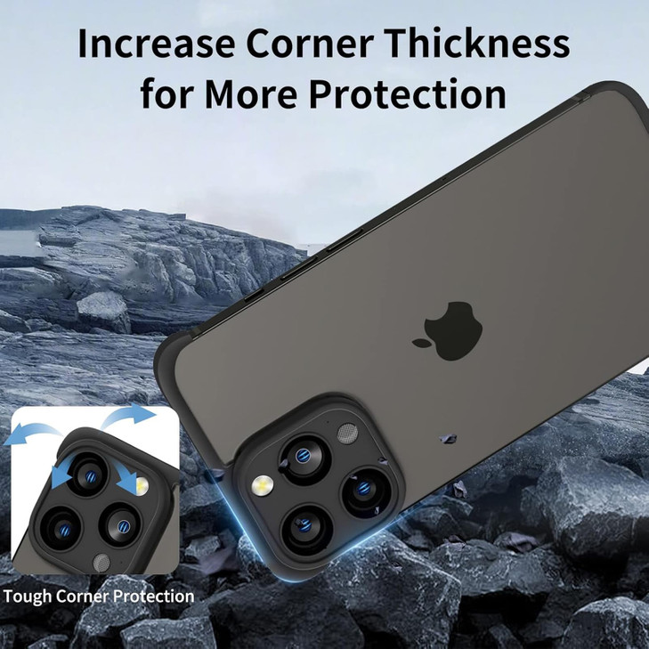 CusPra for iPhone 16 Pro Case with Camera Lens Protector No Back Bumper Frameless Design Slim Thin Lightweight Silicone