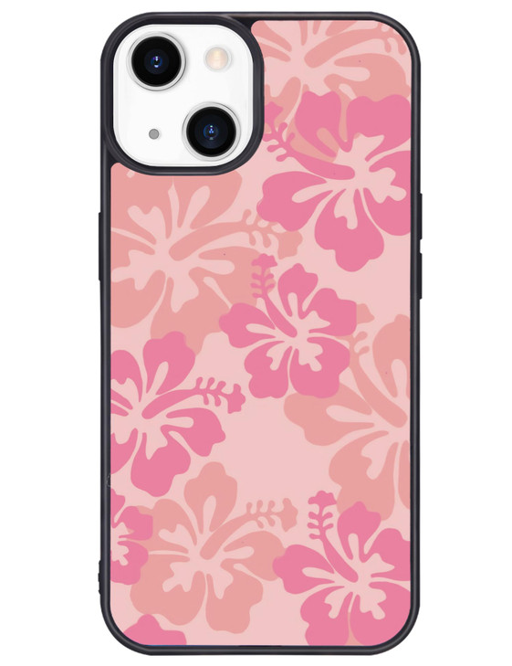 Wihytec Pink Hibiscus Flower Phone Case for iPhone 16 PRO MAX Hibiscus Floral Case Cover TPU Bumper Hard Back Shockproof