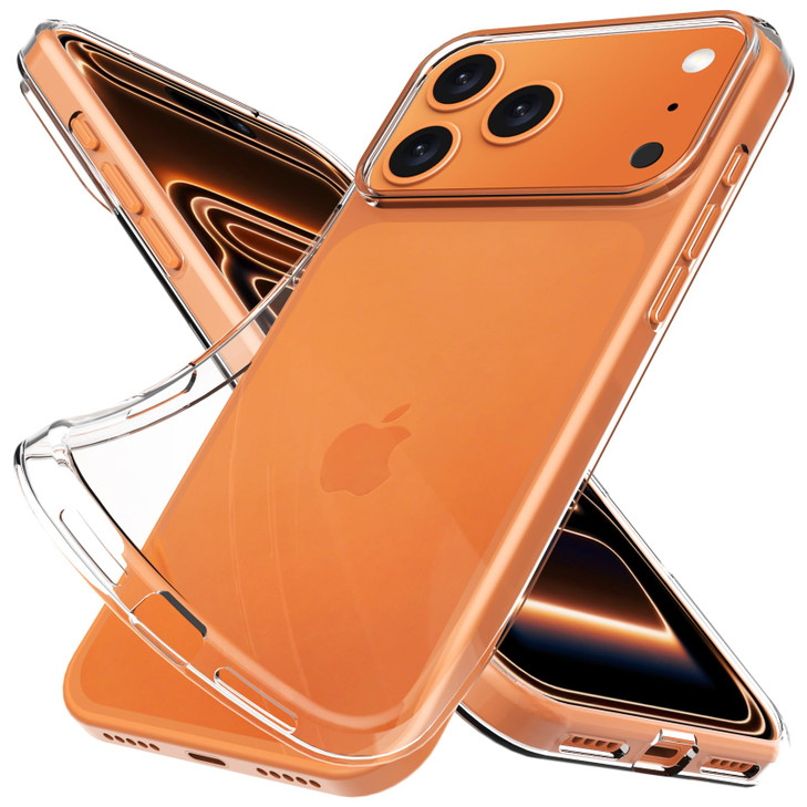 Silicone Clear for Apple iPhone 17 Pro Max Case Soft SlimFit Transparent TPU Silicone Apple iPhone 17 Pro Max Phone Case