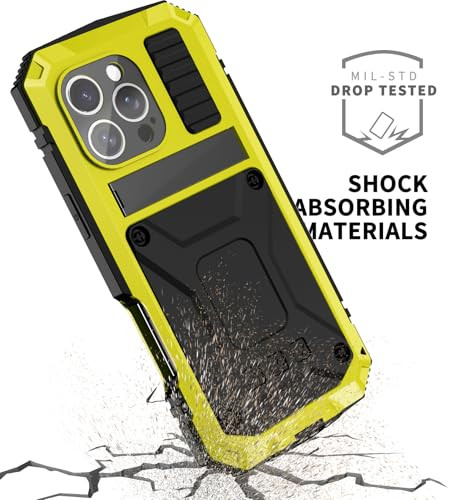 Simicoo Compatible with iPhone 16 Plus Metal Case with Screen Protector Camera Protector Military Rugged Heavy Duty Shoc