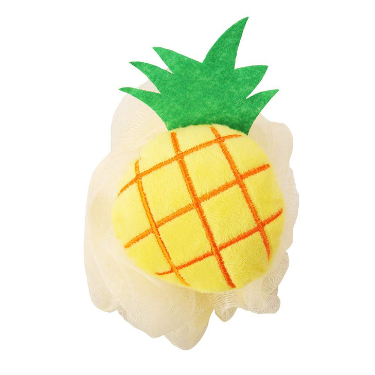 Rocutus 4pcs Child Bath Shower Sponge Pouf Loofahs Mesh Brush Shower Ball Cute Bath Flower with Hooks for Travel (Mixed 1)