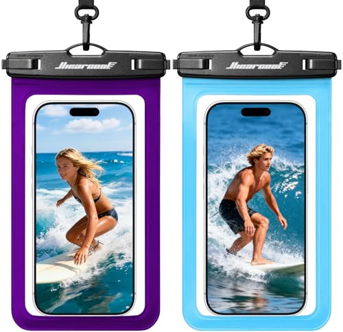 Hiearcool Universal Waterproof Phone Pouch Dry Bag Compatible for iPhone 17 16 15 14 13 Pro Max XS Plus Samsung Galaxy S