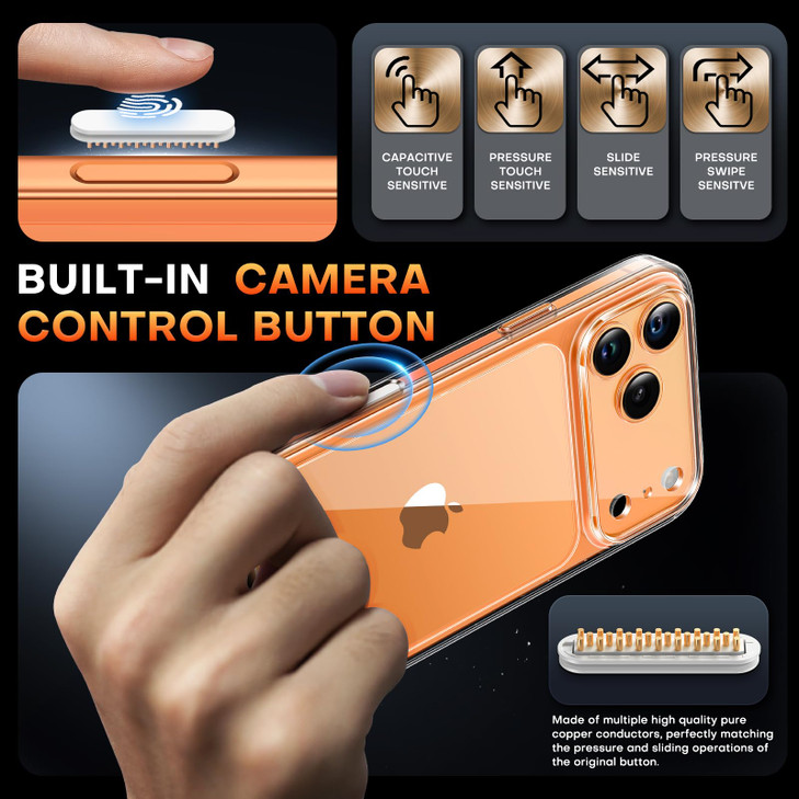 TAURI for iPhone 17 Pro Max Case Camera Control Full Camera Protection with Screen Protector MilitaryGrade Protection Sh