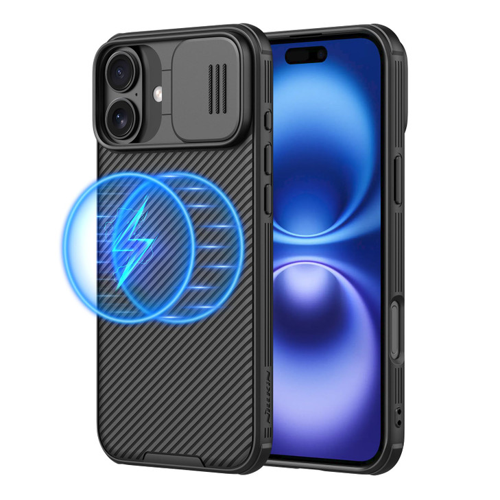 Nillkin Magnetic for iPhone 16 Plus Case Upgraded Slide Camera Protection Compatible with Magsafe Slim Shockproof Protec