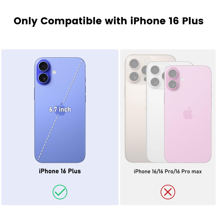 Nillkin Magnetic for iPhone 16 Plus Case Upgraded Slide Camera Protection Compatible with Magsafe Slim Shockproof Protec
