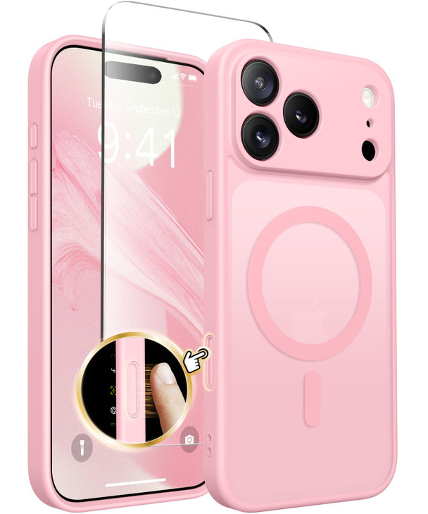CAPRARO Magnetic for iPhone 17 Pro Max Case Upgraded Full Camera Protection Compatible with MagSafe Protective Transluce