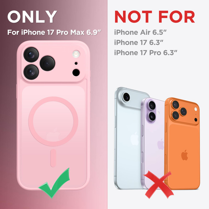 CAPRARO Magnetic for iPhone 17 Pro Max Case Upgraded Full Camera Protection Compatible with MagSafe Protective Transluce