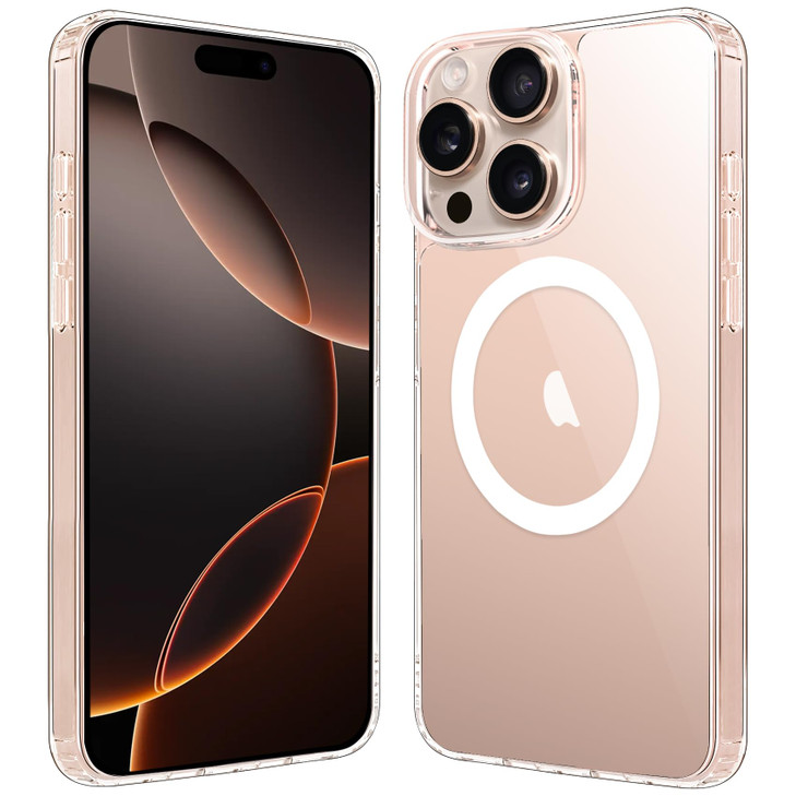 Hsefo Magnetic Case for iPhone 16 Pro Max Case 69Inch Compatible with MagSafe Wireless Charging Transparent AntiScratch