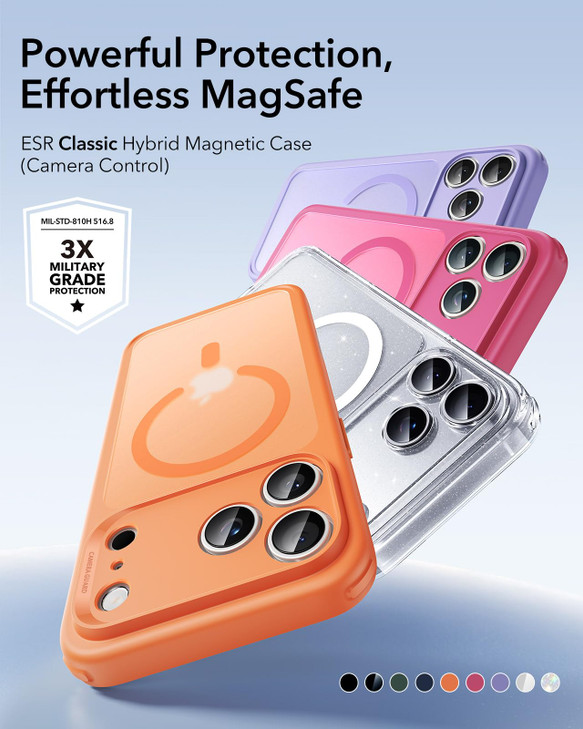 ESR for iPhone 17 Pro Case Camera Control Compatible with MagSafe Shockproof MilitaryGrade Protection Magnetic Phone Cas