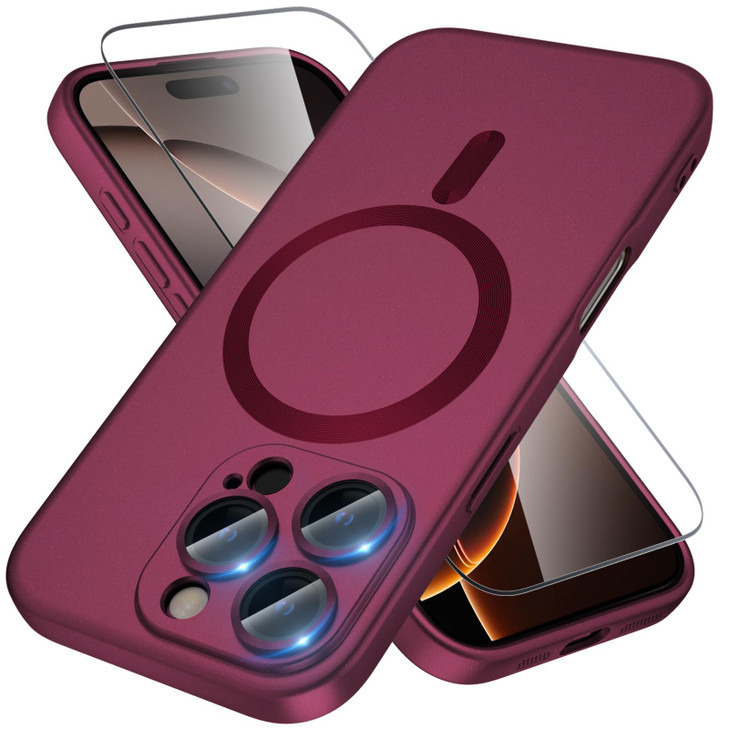 Xlevel for iPhone 16 Pro Case Compatible with MagSafewith Full Camera Protection and HD Screen Protectors Slim Soft Sili