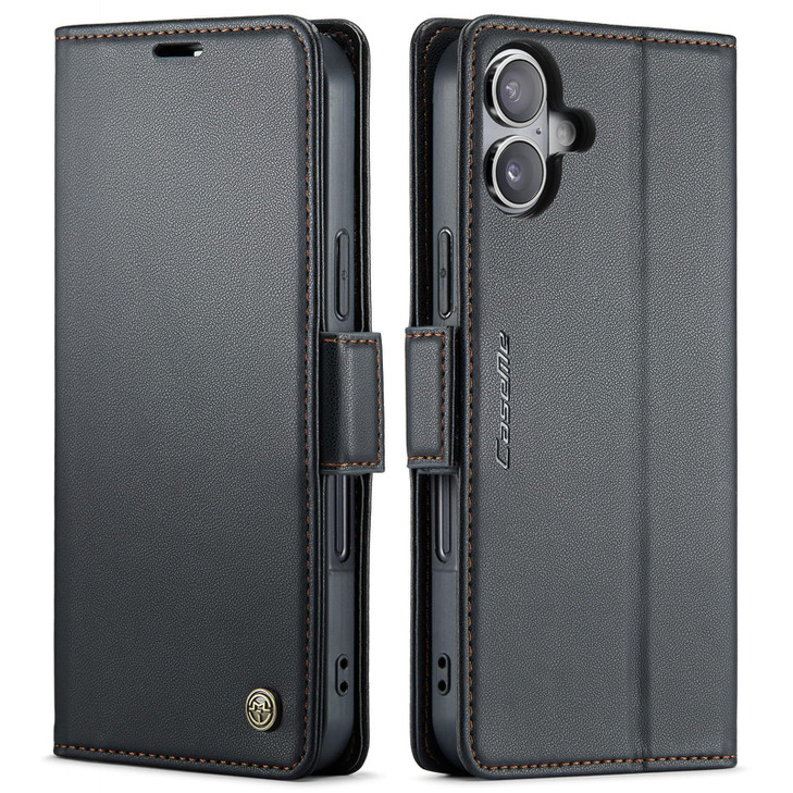 QLTYPRI Wallet Case for iPhone 16 Premium PU Leather Magnetic Flip Folio Case with RFID Blocking Credit Card Slots Kicks