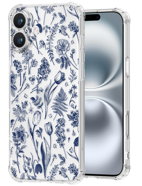 Buleens for iPhone 16 Case 61 Inch Clear Flexible TPU Women Cute Girls Protection Phone Cover Slim Fit Shockproof Girly