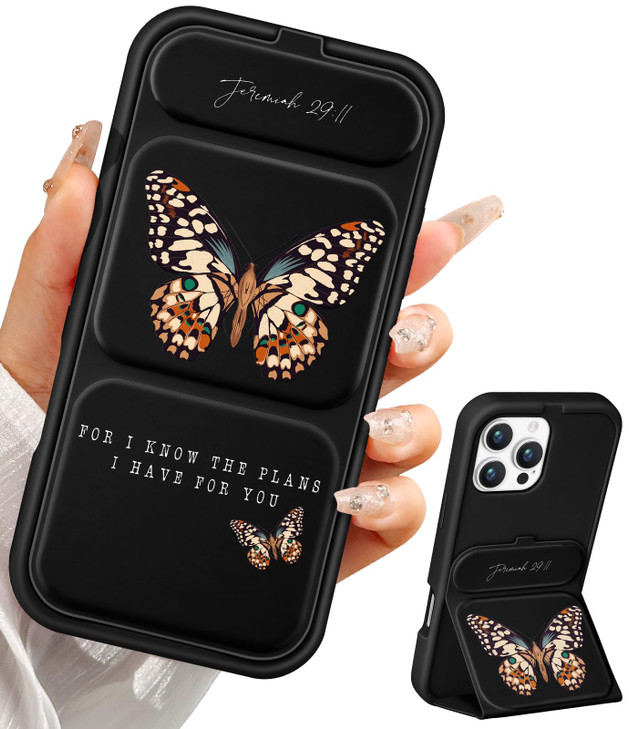 LISEVO Camera Cover Stand Case for iPhone 16 Pro Max Women Mujer Girl Girly Unique Cute Aesthetic PU Leather Folio Folde