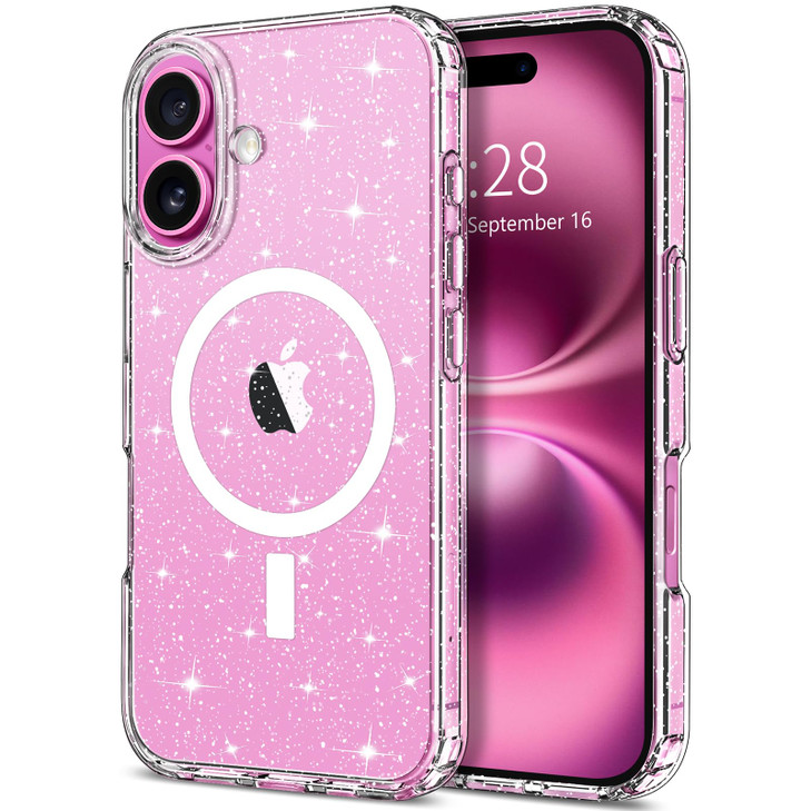 Hython for iPhone 16 Case Glitter Clear Glitter Sparkly Shiny Bling Sparkle Cute Cover AntiScratch Soft TPU Thin Slim Fi