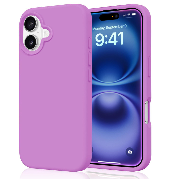 Hsefo Compatible with iPhone 16 Case Liquid Silicone Soft Microfiber Lining Shockproof Gel Rubber Phone Case for iPhone