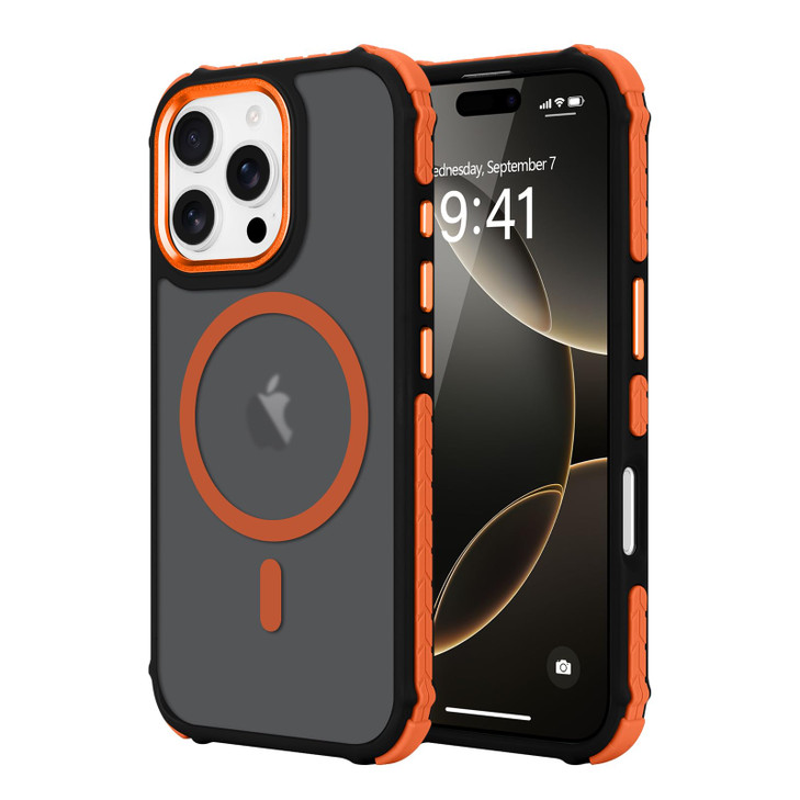 LLZCOQUE Magnetic for iPhone 16 Pro Max Case Compatible with Magsafe Bumper Protective Cover Slim Shockproof AntiScratch