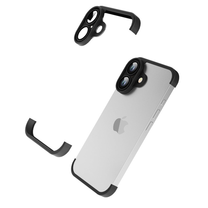 Losin Compatible with iPhone 16 Plus Case Borderless Design Camera Lens Protection Thin Lightweight Soft Silicone Framel