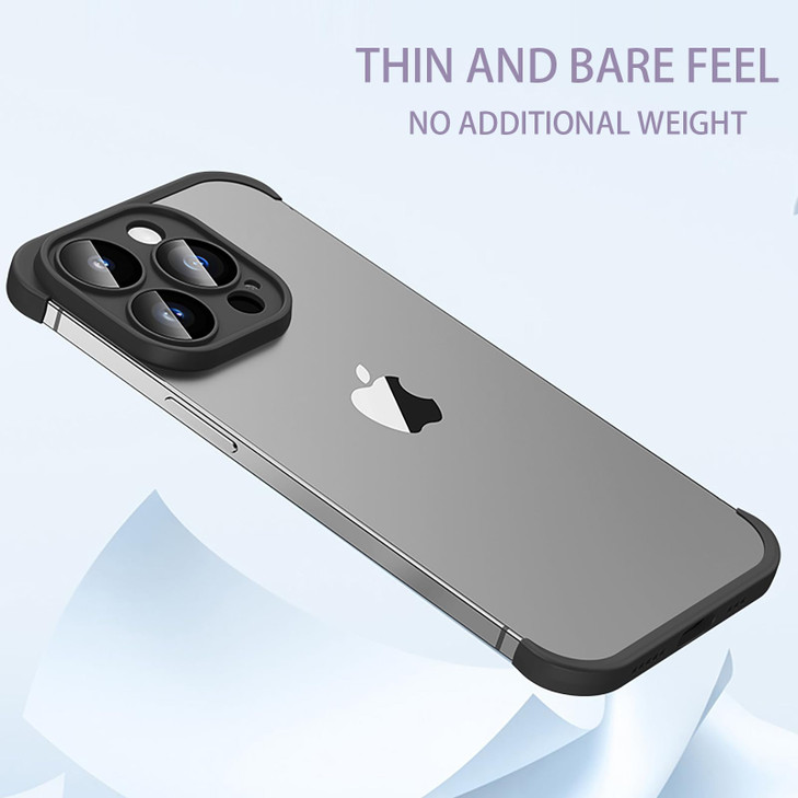 Losin Compatible with iPhone 16 Pro Max Case Borderless Design Camera Lens Protection Thin Lightweight Soft Silicone Fra