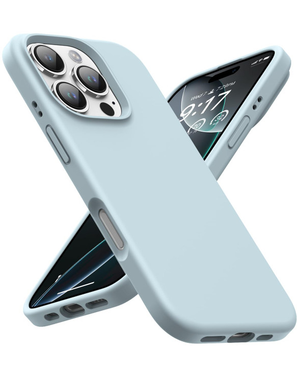 OuXul Designed for iPhone 16 Pro CaseShockproof Liquid Silicone Protective Phone Case with Soft AntiScratch Microfiber L