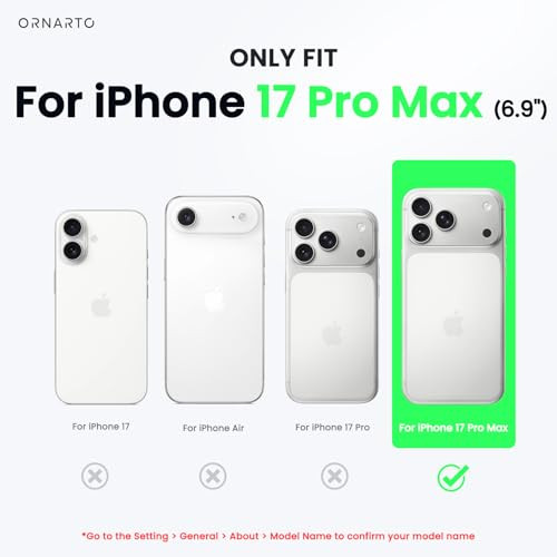 ORNARTO Compatible with iPhone 17 Pro Max Case 69 Slim Liquid Silicone 3 Layers Soft Gel Rubber Shockproof Protective Co