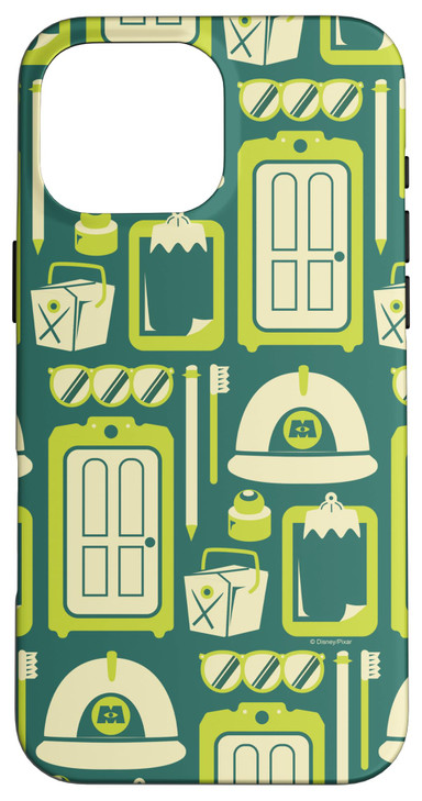 iPhone 16 Pro Max Disney Pixar Monsters Inc Patterned Green Doors Case