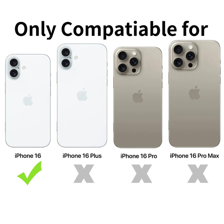 TENOC Phone Case Compatible with iPhone 16 Clear Case Shockproof Protective Bumper Slim Cover for 61 Inch