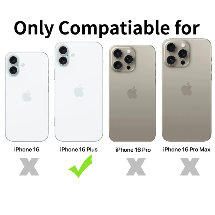TENOC Phone Case Compatible with iPhone 16 Plus Clear Case Shockproof Protective Bumper Slim Cover for 67 Inch