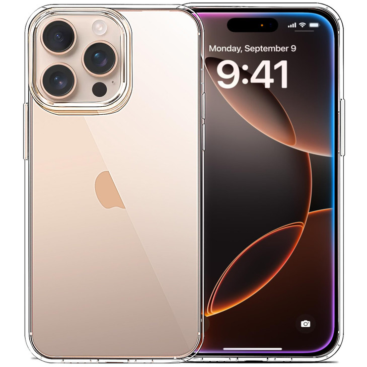 JJGoo Compatible with iPhone 16 Pro Case Clear Soft Transparent TPU Cover Slim Thin Shockproof Phone Case for iPhone 16