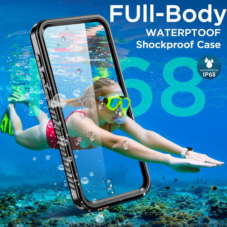 AICase Compatible with iPhone 16 Pro Max Case Waterproof Clear Water Proof Builtin Screen Protector Shockproof Dustproof