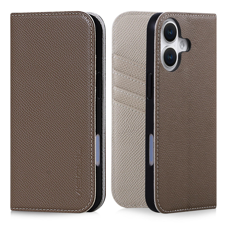 VISOUL Phone Case for iPhone 16 Plus Genuine Leather Phone Case Wallet Card Holder Magnetic Flip Case Cover Kickstand Co