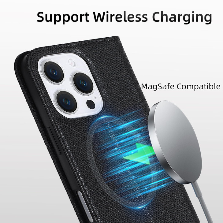 VISOUL Genuine Leather Case for iPhone 16 Pro Max Wallet Case with Card Holders Magnetic Kickstand Flip Folio Cover Comp